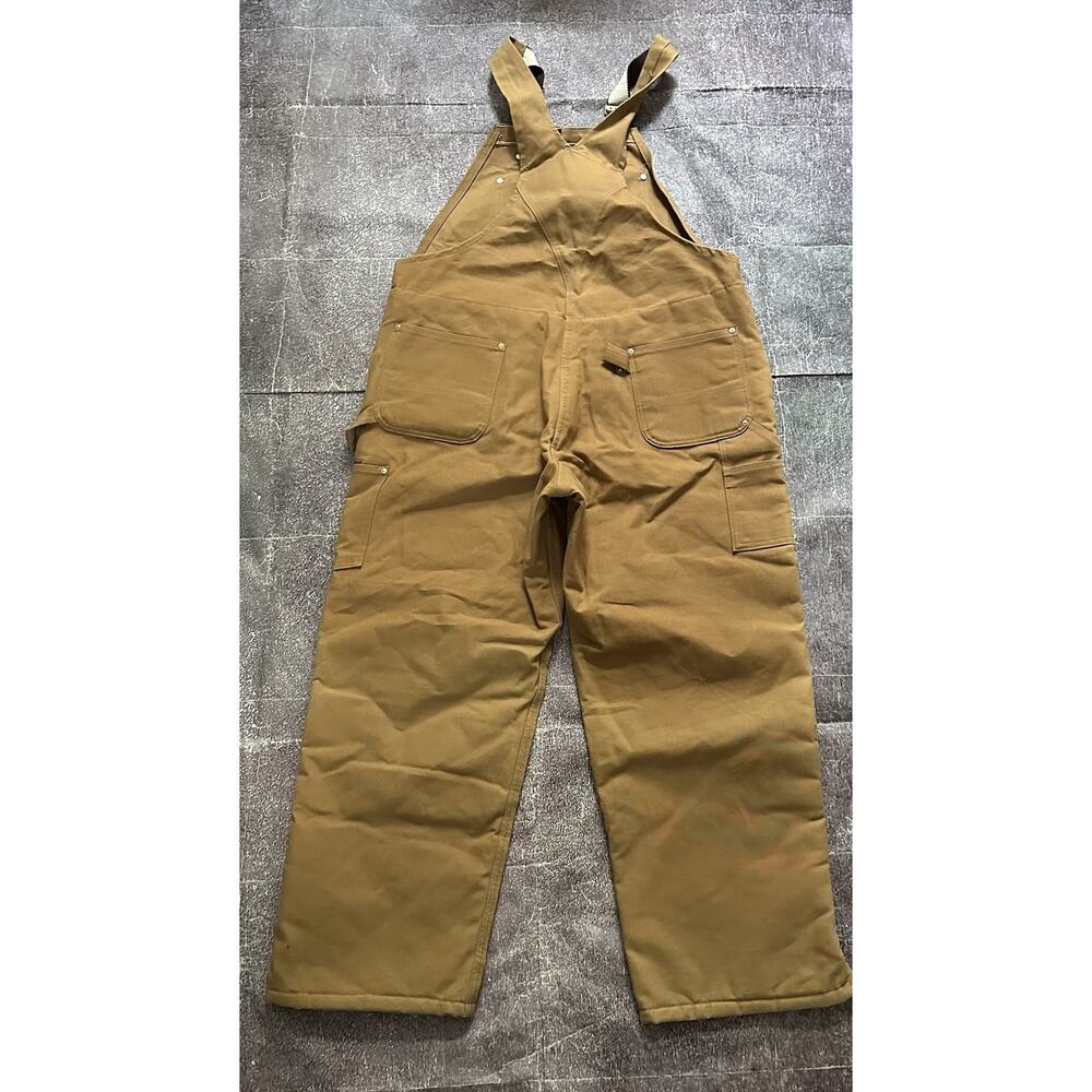 Men's Vintage Y2K Carhartt USA Double Front Knee Quilt Lined Overalls Sz 44 X 30 - Picture 6 of 7